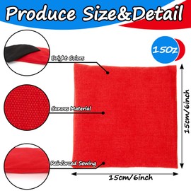 RAINFLOW 8 PCS Cornhole Bags - Bean Bags for Cornhole, 4 Black and 4 Red for Tossing, Game, Outdoor, Wedding, Sports, Party(Black & Red)