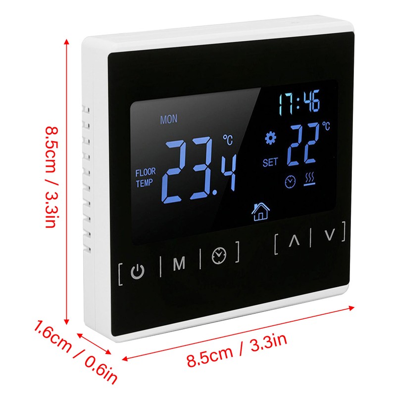 Smart Thermostat Backlit Touch Screen Dual Control Temperature Controller for