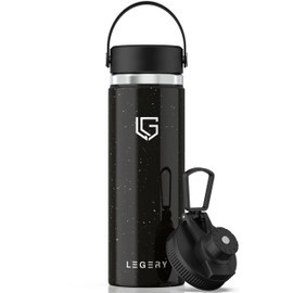 LEGERY Stainless Steel Water Bottle, Children's Drinking Bottle, Sports Bottle, 500 ml, for Children, Teenagers, Adults, Leak-Proof, Thermal Function and Unique Design