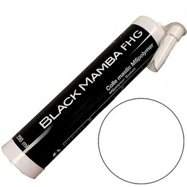 Black Mamba FHG High Tack Adhesive - Mono Component Polymer Sealant, Extreme Temperature Resistant, Paintable, Solvent-Free, Heavy Duty Construction Adhesive - White - 2 Pack