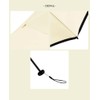 Because B-095934 Folding Umbrella, PU Super Light/Ribbon, Mini, White