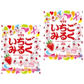 Sakuma "Ichigo Milk" Japanese strawberry milk flavor candy x2 pack With MAIKO sticker Pio big bazar