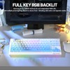 Free wolf M87 V2 87 Keys Membrane Gaming Wireless Keyboard,80%