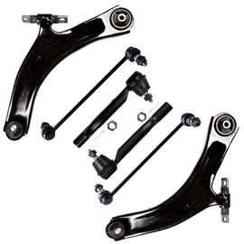 cciyu Front Sway Bar End Link Front Lower Control Arm and Ball Joint Front Outer Tie Rod End Driver Passenger Side fit for 2008-2013 Rogue 2014-2015 Rogue Select 6pcs Suspension Kit