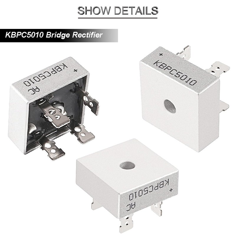 Youmile 10 KBPC5010 Bridge Rectifier Diodes Set 50A 1000V High