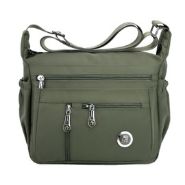 Fabuxry Purses and Shoulder Handbags for Women Crossbody Bag Messenger Bags (Large-Green)