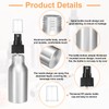 HARFINGTON Aluminum Fine Mist Spray Bottles 50ml/1.7oz Metal Small Liquid
