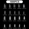 Thyonta 1000PCS French Half Cover False Nails Natural Clear High