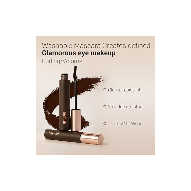 HEIMISH Dailism Smudge Stop Mascara, Curling & Lengthening, Long-lasting, Smudge-proof,