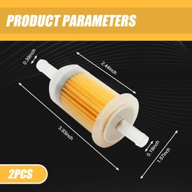 Sumjig 2 PCS Motorcycle Fuel Filter, 3.93" Efficiently Filter Out Impurities Inline Filter Cup, ABS High Temperature Resistant Housing Engine Filter Replacement, Universal for Motorcycles (Yellow)