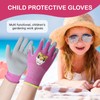 Bettinay 3 Pairs Kids Gardening Gloves and Ice Sleeves for