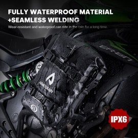 ARMOURAIN Motorcycle Bumpers Bag Waterproof 6L Motor Crash Bar Bag with Shoulder Strap Motorcycles Side Frame Bag Riding Tools Accessories (TPU Black)