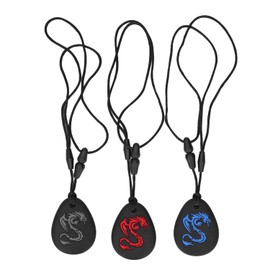 Collar de masticación sensorial de 3 uds., juguetes masticables de silicona para niños y adultos, reduce la masticación de donas