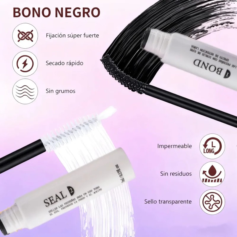 560pcs Kit Extensiones De Pestañas Negras - Efecto Natural