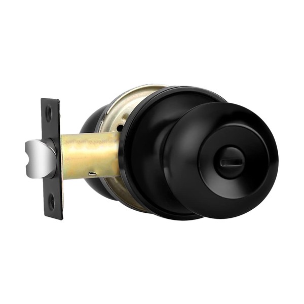 Comfhouse Round Ball Privacy Door Knob for Bedroom and Bathroom,