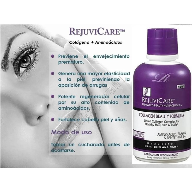 Rejuvicare Liquido Biotina Colageno Beauty Formula Hair Skin