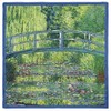 Monet Japanese Bridge Square Satin Chiffon Scarf