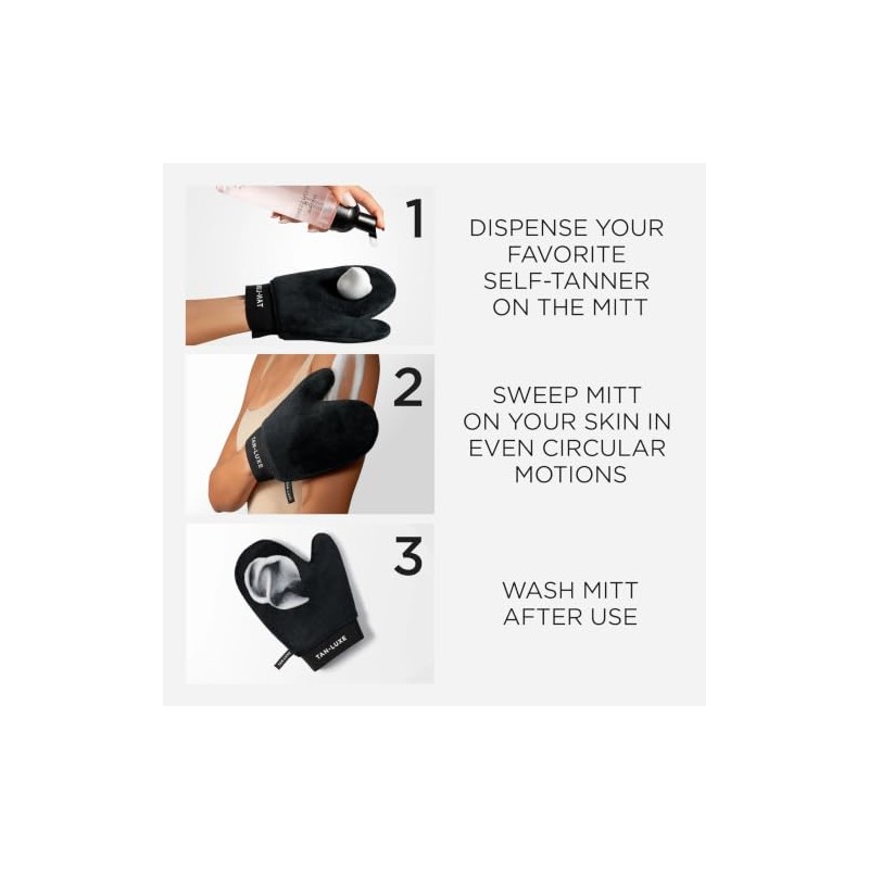 Tan-Luxe The Mitt Ultra-Soft Reusable Self-Tan Applicator Mitt for Streak-Free