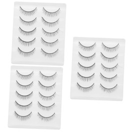 Beavorty 3sets Fiber False Lashes Lashes 3d Eyelash Set Makeup Eyelashes 5pairs*3