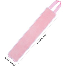 Aplicador de Loción Espalda de Felpa Rosa, Banda Bronceadora y Uniforme, Herramienta para Autobronceador Corporal, Compatible Cremas, Mousses y Aceites, Uso Familiar y Fácil