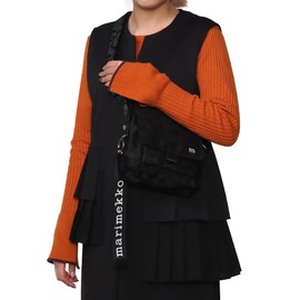 Marimekko 092803 Women's Shoulder Bag WEAR ALL DAY UNIKKO III MINI MESSENGER UNIKKO SHOULDER BAG, Black