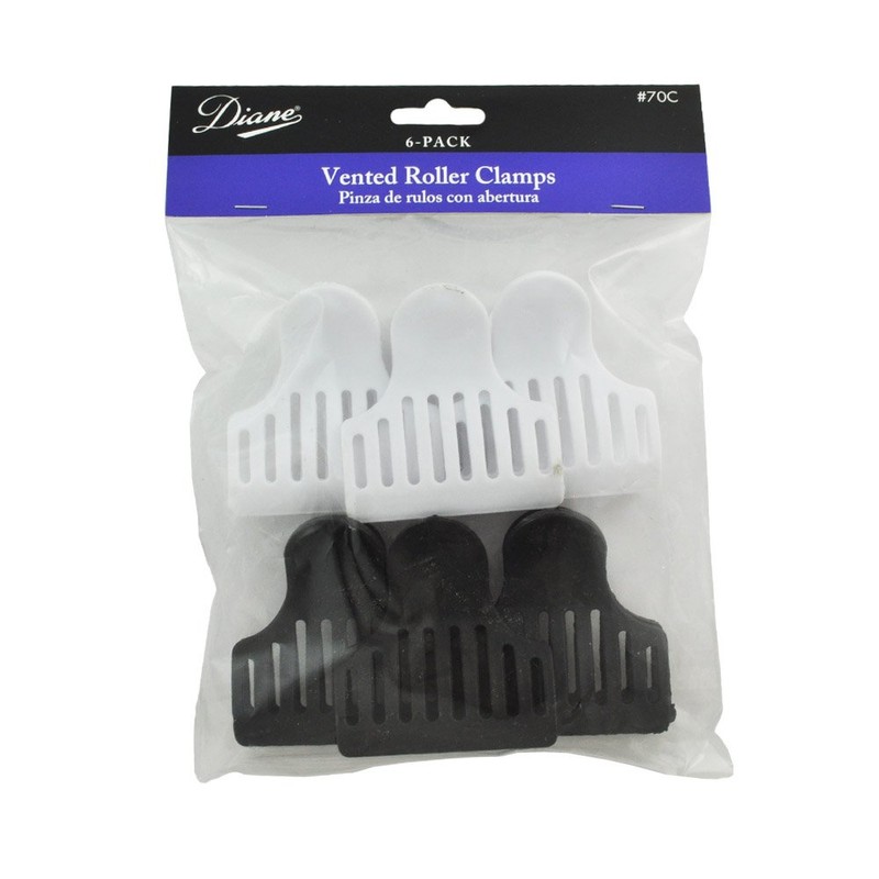 Diane D70C Vented Roller Clamps â€“ Black and White, 6