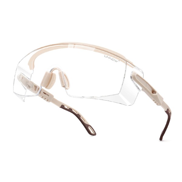 UKNOW Safety Glasses Over Eyeglasses, Anti Fog Safety Goggles ANSI