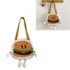 Sling Handbags Canvas Cute Hamburger Shaped Diagonal Shoulder Bag for