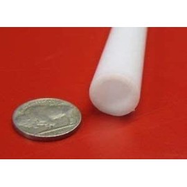 Delrin White Acetal POM Round Tube .625" Oversized OD x .500 Undersized ID x 1/16" Wall x 60" Length