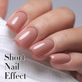 Double Rhythm 15ML Gel Nail Polish Pure Sheer Same Color Same Bottle Soak Off Gel Polish Art Manicure Salon DIY at Home for Women (Soft Pink-A1088)