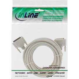InLine® 11119 M Moulded Serial Cable 1: 1, 25 Pin Male to Male 10 m