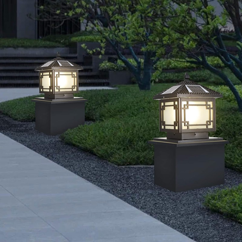 Outdoor Solar Post Cap Light Modern Luxury LED Landscape Lighting