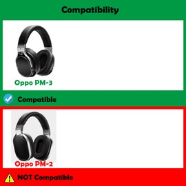 DowiTech Premium Headphone Earpads Headset Cushions Replacement Ear Pads Compatible with Oppo PM-3 PM3 PM 3 Headphones
