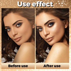 Afmicat Body Shimmer Powder, 2PCS Glitter Highlighter Powder for Face, Liquid Highlighter Blush Body Glow Shimmer Powder Fairy Brightening Makeup Stick for Eyes, Hair (2, Cyan/Gold, 32 g)