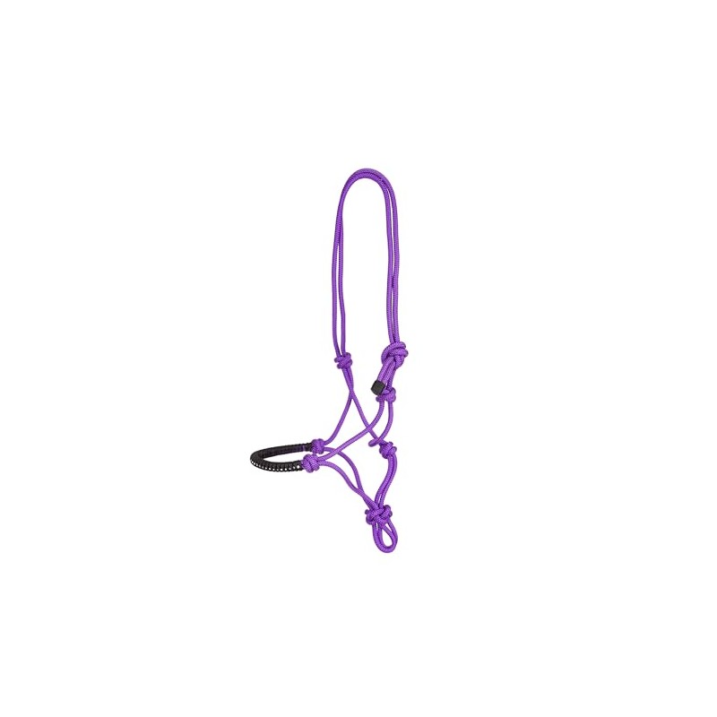 USG 15050024 Knot Headcollar Braided Noseband with Rhinestones Purple Shetty/Pony