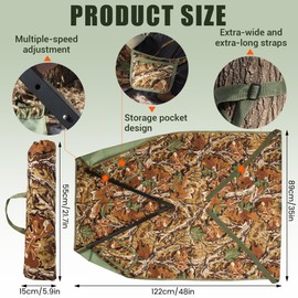 Outdoor Low-Profile Hunting Chair，Camping Chair，Camo Hangs on Any Tree