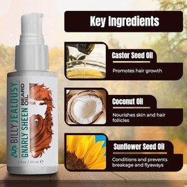 Billy Jealousy Gnarly Sheen Refining Beard Oil, 2 fl. oz.