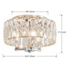 AGV LIGHTING CL002C K9 Crystal Flush Mount Ceiling Light Fixture,
