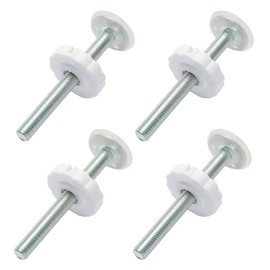 4 Pcs Pressure Mounted Baby Gates Threaded Spindle Rods M10 *10cm Walk Thru Gates Accessory Screw Bolts Kit for Baby Safety Gates Pet Dog Gate Stair Gates(White)