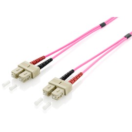 E-Quip equip SC/SC 50/125μm 0.5 m 0.5 Violet Fiber Optic Cable (0.5 m, OM4 Fibre Optic Cable – SC/SC, Purple)