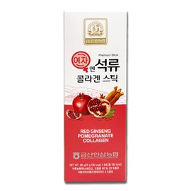 ZIOSTAND Korean Beauty Baekje Geumsan Women's Pomegranate Collagen Jelly Stick 5.1oz / 6 Count (1 Pack)
