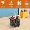 DYUEE Mesh Desk Organiser with Hook Handle, 360-Degree Rotating Multi-Functional