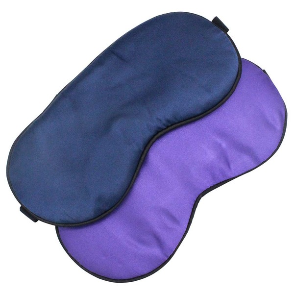 Ranvi - Antifaz para dormir (3 unidades, contorno 3D con calcomanía mágico), Purple, Dark blue