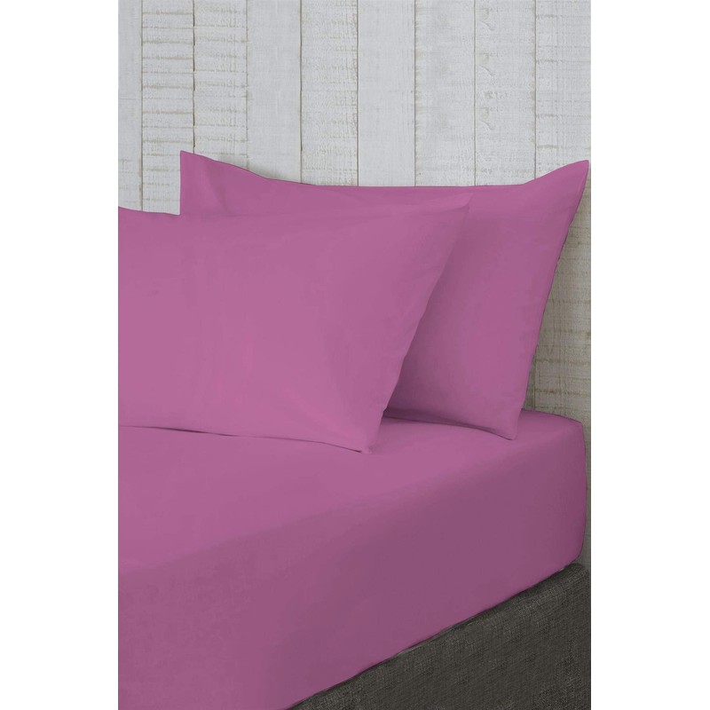 Nimsay Home Plain Dyed PolyCotton Modern Bed Fitted Sheets Soft