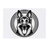 'German Shepherd Portrait' Temporary Tattoo - Water Resistant, Skin-Safe, Non-Toxic