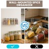 Xlxker Acrylic Spice Racks for Wall Mount, 2-Pack Clear Cabinet