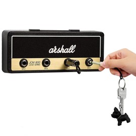 WQU JCM800 Key Hanger, Amplifier Type, Key Hanger, Wall Hanging, Stylish, Includes 4 Keychains, Key Box (Black)