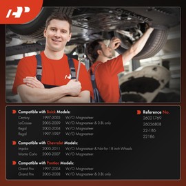 A-Premium Rack and Pinion Assembly Compatible with Chevy Impala 00-11, Monte Carlo 00-07 & Buick Century 97-05, Lacrosse 05-09, Regal & Pontiac Grand Prix, Hydraulic Power Steering