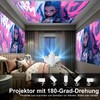 Mini Beamer 4K Unterstützt Android 11,Beamer Handy Outdoor 180°Drehbarer,Mini Projector
