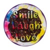 Mono Quick 10038 Smile Laugh Love Iron-On Patch Approx. 5